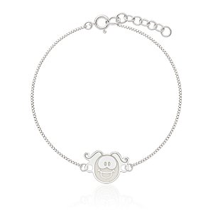 Puseira de prata Smilingüido Rostinho - Noble