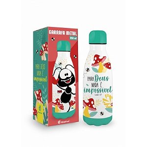 Garrafa Térmica Metal - Smilinguido Para Deus - Brasfoot