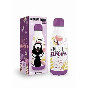 Garrafa Térmica Metal - Smilinguido Deus é amor - Brasfoot