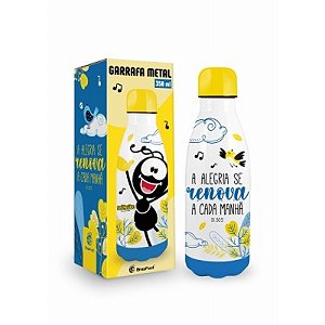 Garrafa Térmica Metal - Smilinguido A alegria - Brasfoot