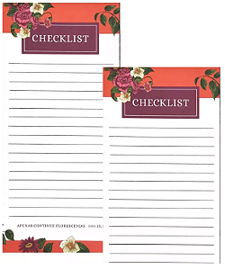 Bloco Checklist Luz e Vida - Vermelho