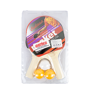 Kit Raquete de ping-pong 15x20cm