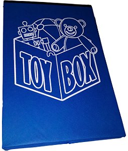 CESTO BAÚ PORTA BRINQUEDO INFANTIL - MONTESSORIANO 34x50x35 AZUL 10013