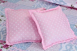 Kit Colcha Cobre leito Belize casal king size 05 pçs rosa