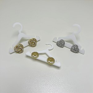 Expositor joias acrílico + 8 cabides p/ brincos e colares