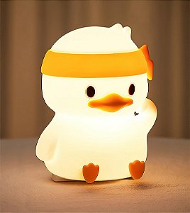 Luminária Infantil Abajur Siliconado Patinho 7 Cores LE-5854