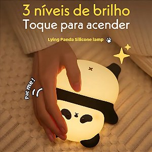 Luminária Infantil Abajur LED Siliconado Panda LE-5858