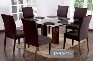 Capa de Cadeira Marrom 04 Lugares