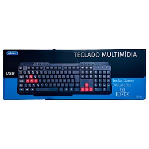 Teclado Knup Multimídia USB PC e Notebook Padrão ABNT2 KP-2034