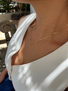 Colar Coração Vazado