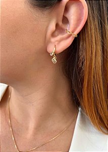 Conjunto Brinco com Piercing Fake