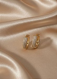 Brinco Argola Cravejada Grossa