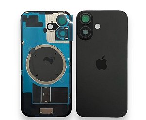 TAMPA TRASEIRA IPHONE 16 COMPLETA PRETO