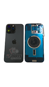 TAMPA TRASEIRA IPHONE 16 PRO MAX COMPLETA PRETO OEM