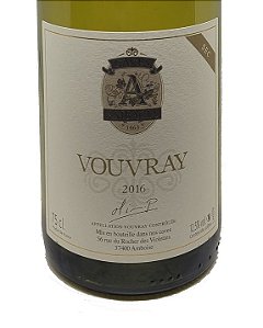 Vinho Fino Branco Seco - Caves Ambacia - AOC Vouvray 2016 - Lote: LVV2016,