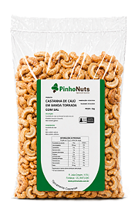Castanha de Caju em Banda Torrada com Sal - Pinho Nuts