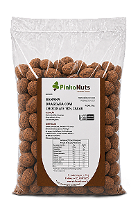 Banana Drageada com Chocolate 70% Cacau - Pinho Nuts