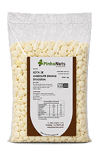 Gota de Chocolate Branco Drageada - Pinho Nuts