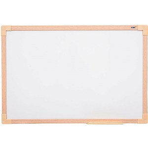 QUADRO BRANCO MOLDURA MADEIRA 30X40CM UV MDF SOFT - STALO