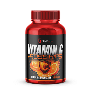 VITAMINA C 1g + ROSE HIPS – Reforça a Imunidade 30 Doses