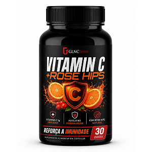 VITAMINA C 1g + ROSE HIPS – Reforça a Imunidade 30 Doses GLNC FARMA