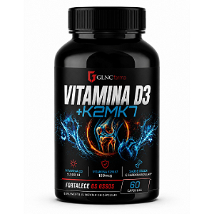 VITAMINA D3 5000 UI + K2 MK7 100mcg | 60 Cápsulas GLNC FARMA