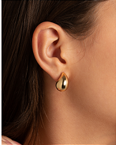 Brinco Gota Média Dourada