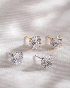 Brinco Ponto de Luz Grande Dourado