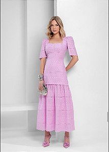 Vestido Guipir Barrado