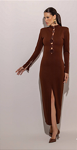 Vestido Midi Broches