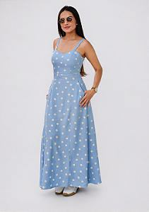 Vestido Longo Poá