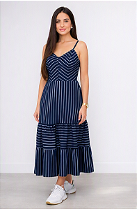 Vestido Longo Listras