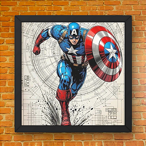 Quadro Capitão América