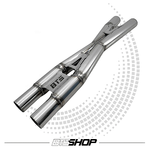Escapamento X-Pipe Aço inox 304 para Ford Mustang 2018-2025