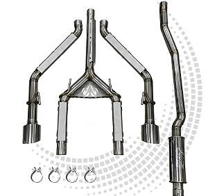 Escapamento Esportivo BTS Completo Dodge RAM Rampage