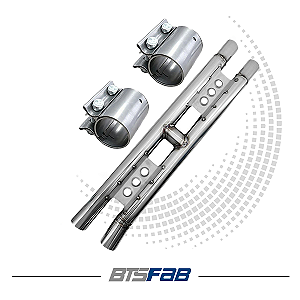 Escapamento H-Pipe Ford Mustang S550+ C/ Abraçadeiras