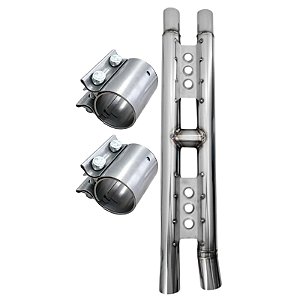 Escapamento H-Pipe Ford Mustang S550+ C/ Abraçadeiras