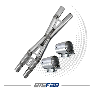 Escapamento X-PIPE PARA MUSTANG S550 C/ Abraçadeiras
