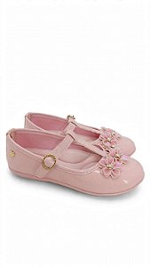 Sapatilha Rosa com flores