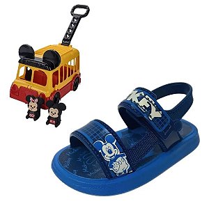 Kit Sandália Infantil Disney Tour e Ônibus Grendene Kids