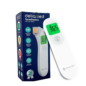 Termômetro Infravermelho Digital Dellamed – Medição Rápida, Sem Contato e Precisa