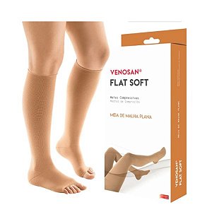 Meia Compressão 3/4 Venosan Flat Soft 20-30mmHg Malha Plana Curta