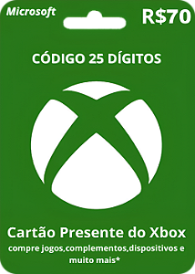 R$70 Xbox - Gift Card Digital