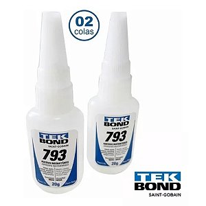 Kit de 2 Colas TEK BOND 793 20g Adesivo Instantâneo
