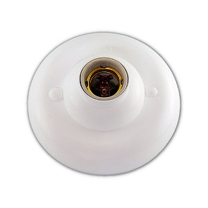 Kit 3 Plafons Simples Suporte Lâmpadas Bocal Plastico E27