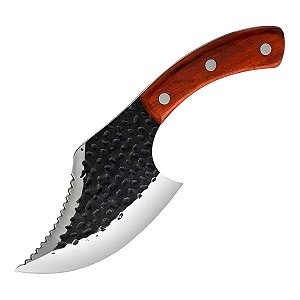 Cutelo Damasco Artesanal Profissional Bainha Aço Inox