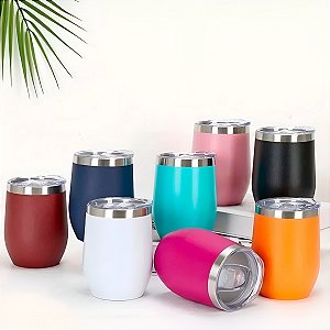 Mini Copo Térmico Café Chá Antivazamento Inox Chopp Cor:Branco