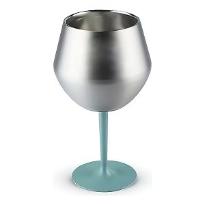 Taça Térmica Haste Removível Isolamento Drink Copo Cor:Azul Claro