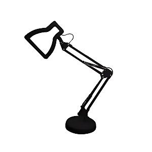 Luminária de Mesa 3D Lâmpada Dimerizável LED Preto