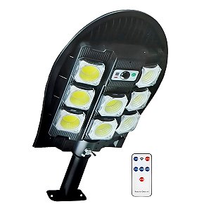 Luminária Refletor LED Luz Solar Estilo Poste Sensor